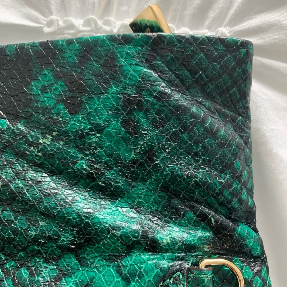 Michael Kors Emerald Snakeskin Clutch - Picture 11 of 14